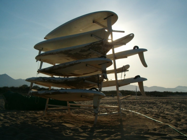  O material na areia 